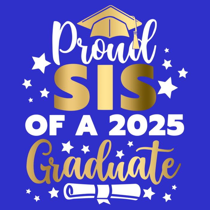 Proud Sis Of A 2025 Graduate Sister Senior 2025 Gift Zip Tote Bag