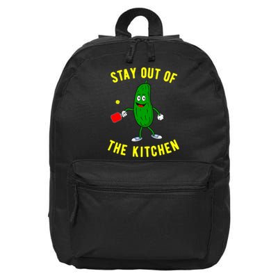 Pickleball Stay Out Of The Kitchen Funny 16 in Basic Backpack