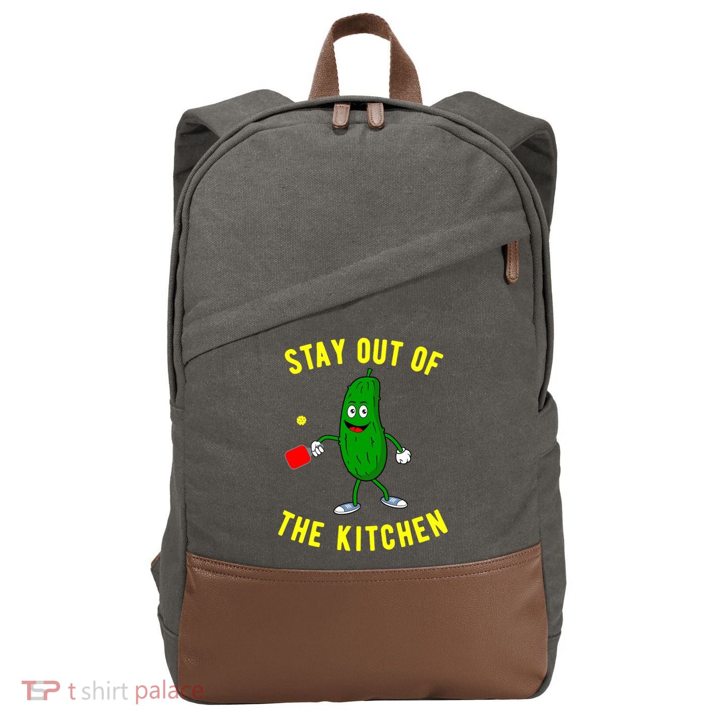 Pickleball Stay Out Of The Kitchen Funny Cotton Canvas Backpack