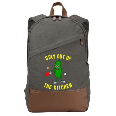 Pickleball Stay Out Of The Kitchen Funny Cotton Canvas Backpack