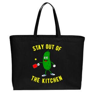 Pickleball Stay Out Of The Kitchen Funny Cotton Canvas Jumbo Tote