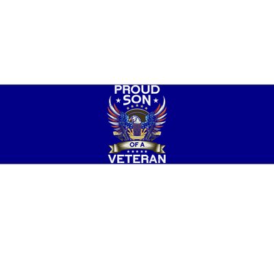 Proud Son Of A Veteran Usa Flag Proud American Veteran Son Meaningful Gift Bumper Sticker