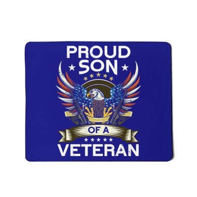 Proud Son Of A Veteran Usa Flag Proud American Veteran Son Meaningful Gift Mousepad