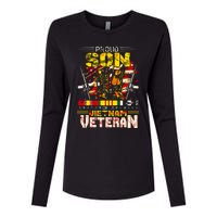 Proud Son Of A Vietnam Veteran, Vietnam War Vet Womens Cotton Relaxed Long Sleeve T-Shirt