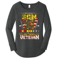 Proud Son Of A Vietnam Veteran, Vietnam War Vet Women's Perfect Tri Tunic Long Sleeve Shirt