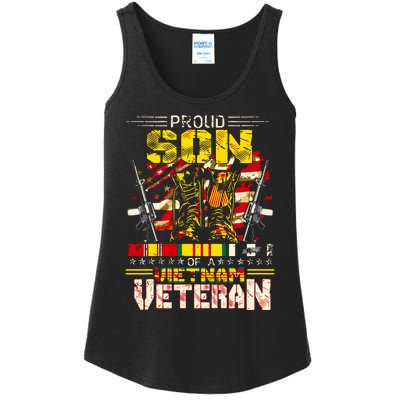 Proud Son Of A Vietnam Veteran, Vietnam War Vet Ladies Essential Tank