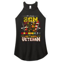 Proud Son Of A Vietnam Veteran, Vietnam War Vet Women's Perfect Tri Rocker Tank