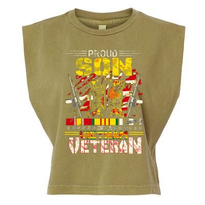 Proud Son Of A Vietnam Veteran, Vietnam War Vet Garment-Dyed Women's Muscle Tee