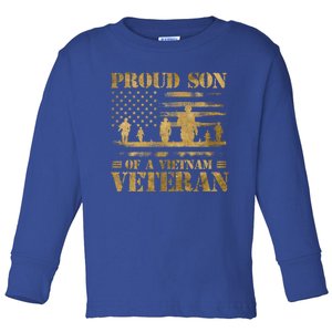 Proud Son Of A Vietnam Veteran Cute Gift Toddler Long Sleeve Shirt