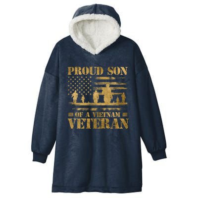 Proud Son Of A Vietnam Veteran Cute Gift Hooded Wearable Blanket