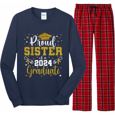 Proud Sister Of A Class Of 2024 Graduate Senior Graduation Long Sleeve Pajama Set