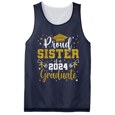 Proud Sister Of A Class Of 2024 Graduate Senior Graduation Mesh Reversible Basketball Jersey Tank