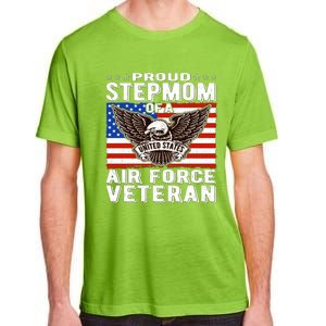 Proud Stepmom Of Us Air Force Veteran Patriotic Military Mom Gift Adult ChromaSoft Performance T-Shirt