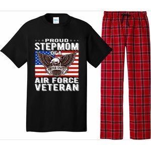 Proud Stepmom Of Us Air Force Veteran Patriotic Military Mom Gift Pajama Set