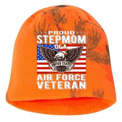 Proud Stepmom Of Us Air Force Veteran Patriotic Military Mom Gift Kati - Camo Knit Beanie