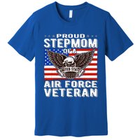 Proud Stepmom Of Us Air Force Veteran Patriotic Military Mom Gift Premium T-Shirt