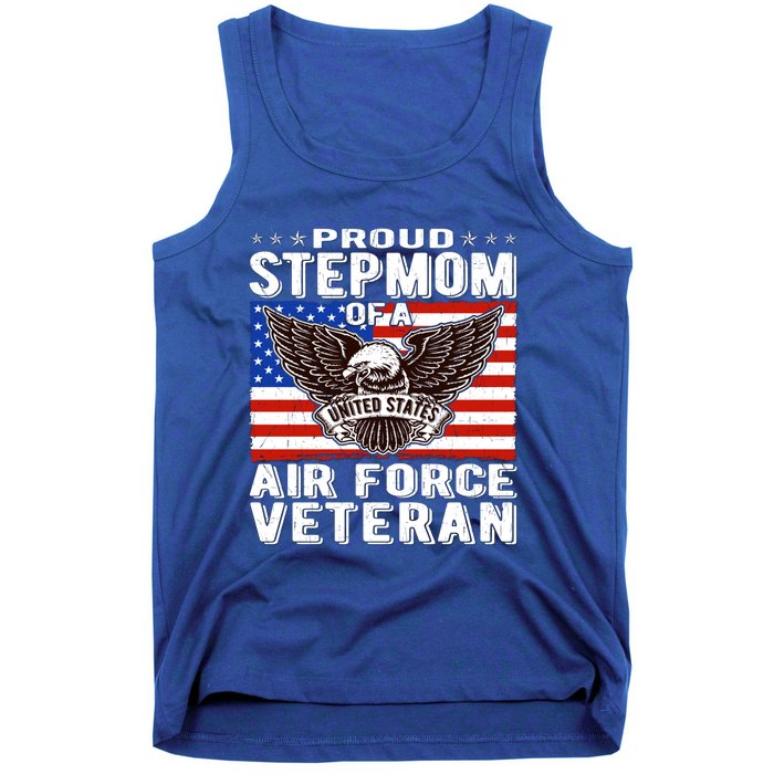 Proud Stepmom Of Us Air Force Veteran Patriotic Military Mom Gift Tank Top