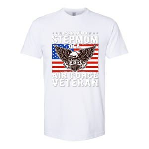 Proud Stepmom Of Us Air Force Veteran Patriotic Military Mom Gift Softstyle CVC T-Shirt