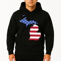 Patriotic State Of Michigan Usa Flag Hoodie