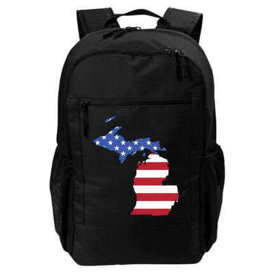 Patriotic State Of Michigan Usa Flag Backpack