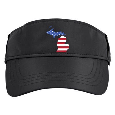 Patriotic State Of Michigan Usa Flag Adult Drive Performance Visor