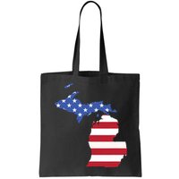 Patriotic State Of Michigan Usa Flag Bag