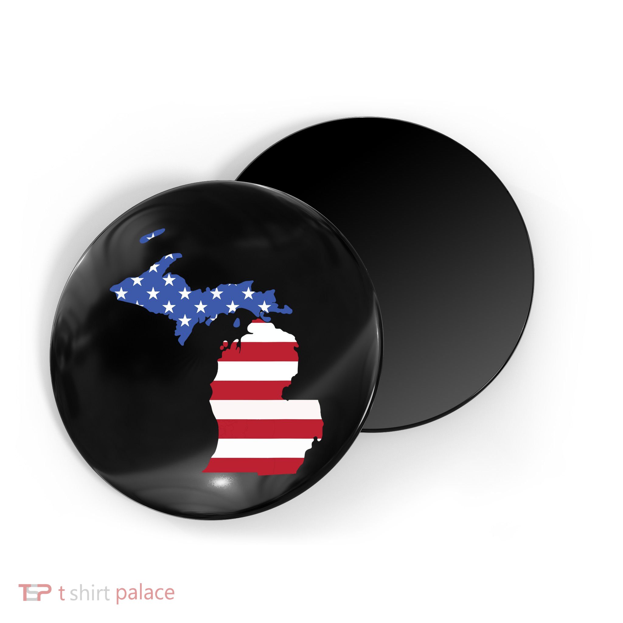 Patriotic State Of Michigan Usa Flag Magnet