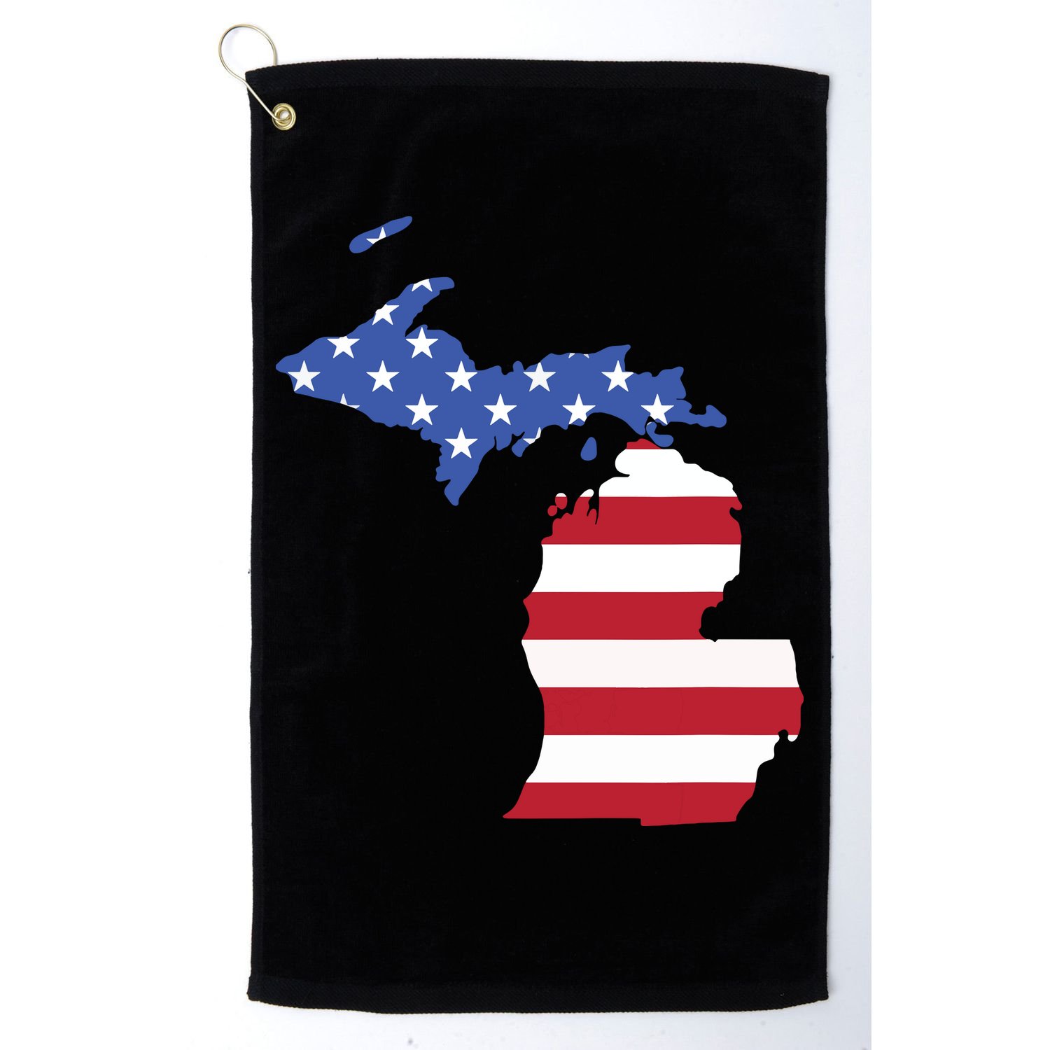 Patriotic State Of Michigan Usa Flag Golf Towel
