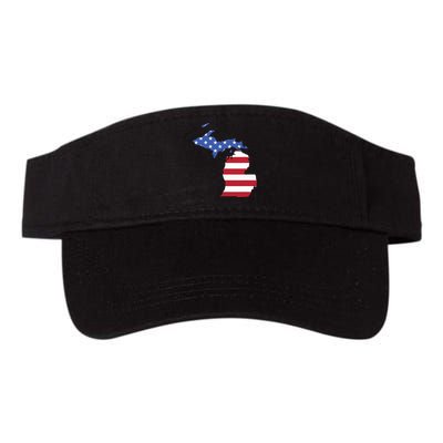 Patriotic State Of Michigan Usa Flag Visor