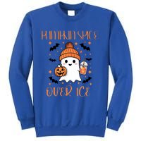 Pumpkin Spice Over Ice Cute Ghost Iced Coffee Vibes Gift Sweatshirt