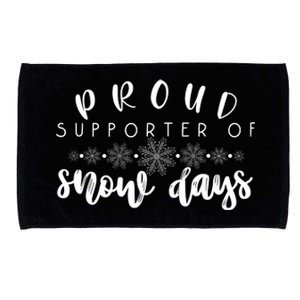 Proud Supporter Of Snow Days Funny Teacher Merry Christmas Microfiber Hand Towel