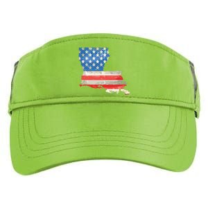 Patriotic State Of Louisiana Usa Flag Adult Drive Performance Visor