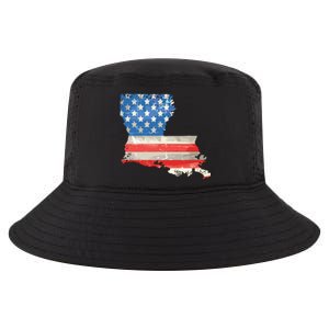 Patriotic State Of Louisiana Usa Flag Cool Comfort Performance Bucket Hat