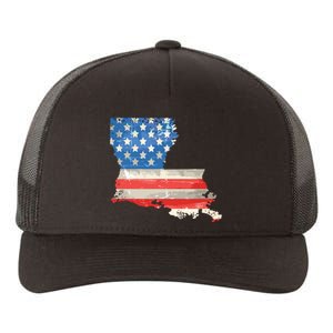 Patriotic State Of Louisiana Usa Flag Yupoong Adult 5-Panel Trucker Hat