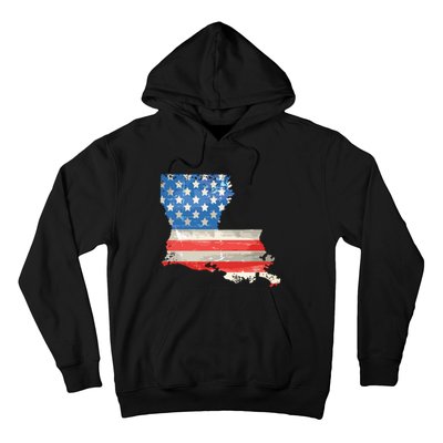 Patriotic State Of Louisiana Usa Flag Hoodie