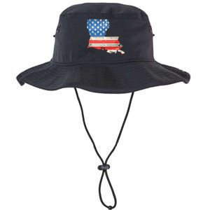 Patriotic State Of Louisiana Usa Flag Legacy Cool Fit Booney Bucket Hat