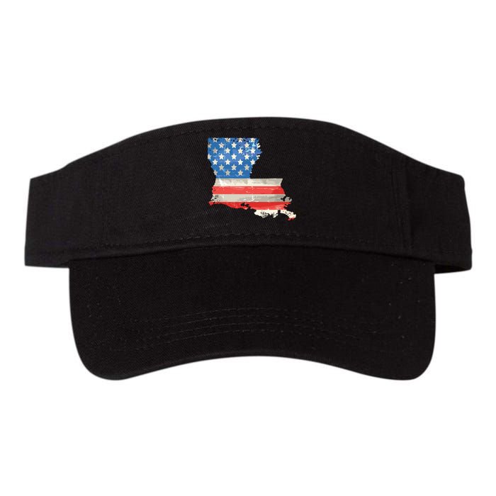 Patriotic State Of Louisiana Usa Flag Valucap Bio-Washed Visor