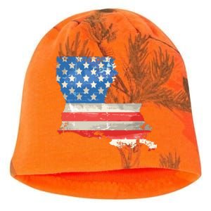 Patriotic State Of Louisiana Usa Flag Kati - Camo Knit Beanie