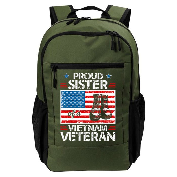 Proud Sister Of Vietnam Veteran Patriotic Usa Flag Military Daily Commute Backpack