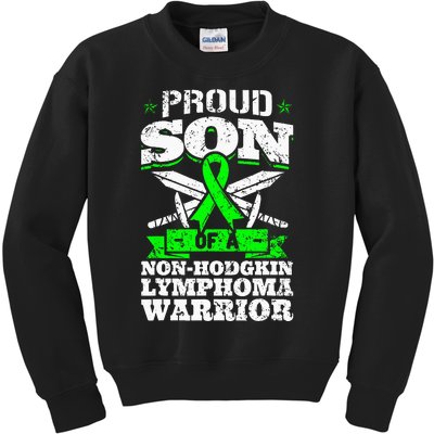 Proud Son Of A Non Hodgkin Lymphoma Warrior Awareness Kids Sweatshirt