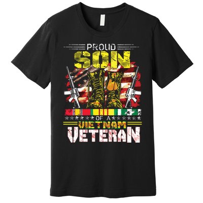 Proud Son Of A Vietnam Veteran Vietnam War Vet Premium T-Shirt