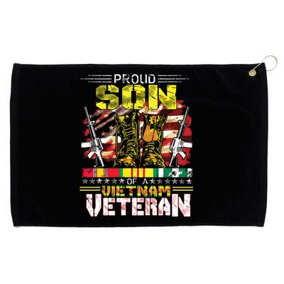 Proud Son Of A Vietnam Veteran Vietnam War Vet Grommeted Golf Towel