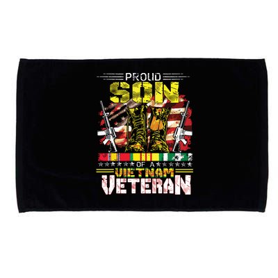 Proud Son Of A Vietnam Veteran Vietnam War Vet Microfiber Hand Towel