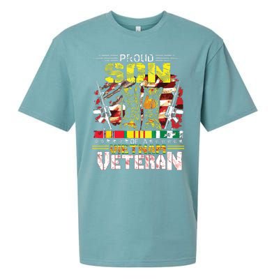 Proud Son Of A Vietnam Veteran Vietnam War Vet Sueded Cloud Jersey T-Shirt