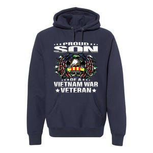 Proud Son Of A Vietnam War Veteran Military Vets Child Gift Premium Hoodie