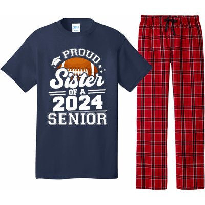 Proud Sister Of A 2024 Senior Graduate Football Grad 2024 Pajama Set