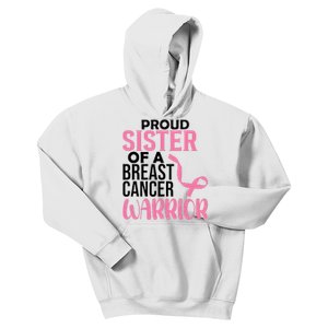 Proud Sister Of A Breast Cancer Warrior Kids Hoodie