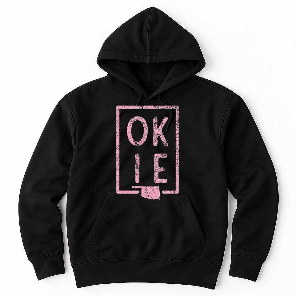 Pink State of Oklahoma Okie Hoodie