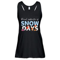 Proud Supporter Of Snow Days Funny Teacher Crew Ladies Essential Flowy Tank