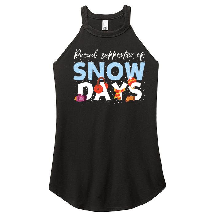 Proud Supporter Of Snow Days Funny Teacher Crew Women’s Perfect Tri Rocker Tank